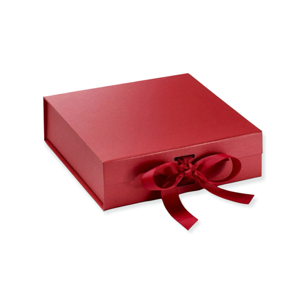 Red Personalised Gift Box with Ribbon - Medium